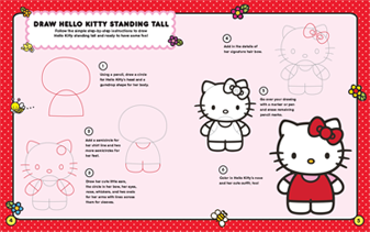 Hello Kitty I Love to Draw sample interior spread