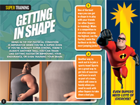 Disney Incredibles Official Handbook for Young Supers second interior sample spread